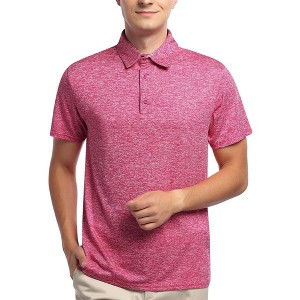 Mens Golf Shirt Moisture Wicking Quick-Dry Short Sleeve Casual Polo Shirts for Men - 1 of 4