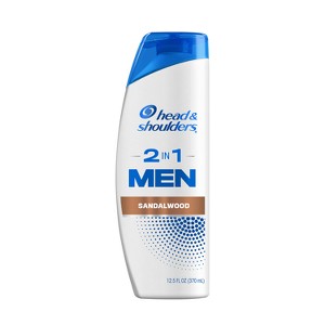 Head & Shoulders Men's 2-in-1 Dandruff Shampoo and Conditioner, Anti-Dandruff Treatment, Sandalwood for Daily Use, Paraben-Free - 12.5 fl oz - 1 of 4