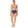 Women's Gradient Floral Shirred Underwire Bikini Swim Top - image 3 of 4