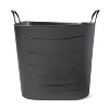 Life Story Flexible Tub Basket 25 Liter/6.6 Gallon Plastic Multifunction  Storage Tote Bin with Handles, Black (12 Pack)