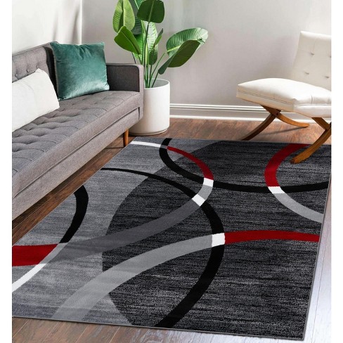 Luxe Weavers Modern Geometric Stain Resistant Area Rug, Gray 4x5 : Target
