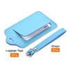 Unique Bargains Backpack PU Holders Identifier Card Luggage Tags with Strap 3 Pcs - 3 of 4