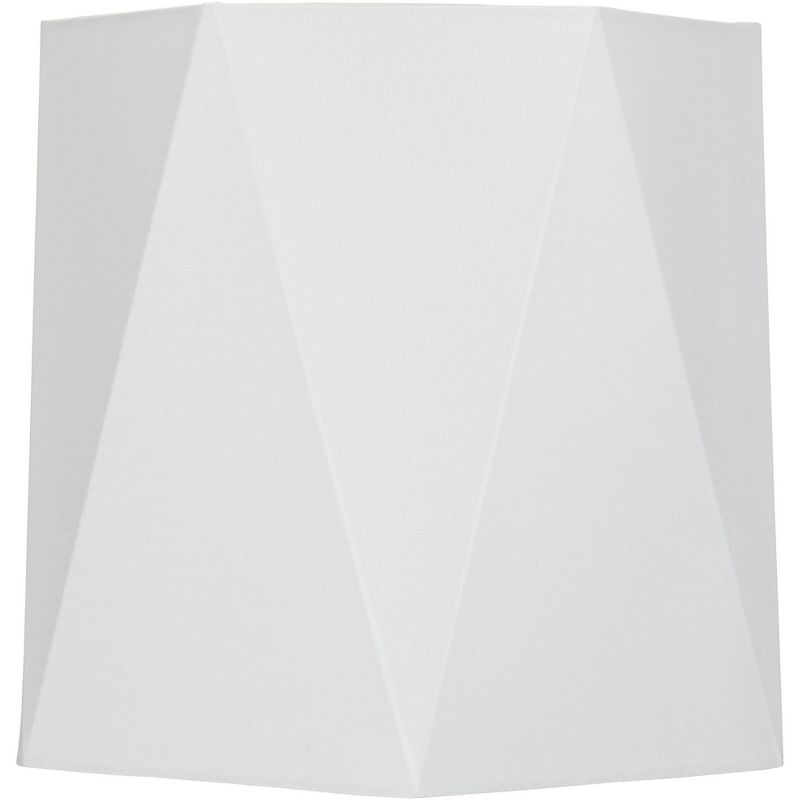 Springcrest White Sandstone Linen Hexagon Lamp Shade 11x13x11 (Spider), 1 of 8