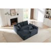 VASIP L-Shaped Left Lounge Chair Cloud Sectional Modular Sofa with Deep Seat,  for Living Room, Apartment, Bedroom No Assembly Required,Black - 3 of 4