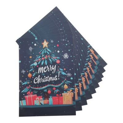 Unique Bargains Christmas Greeting Card Multicolored 4.5x3.1 Inch 10Pcs