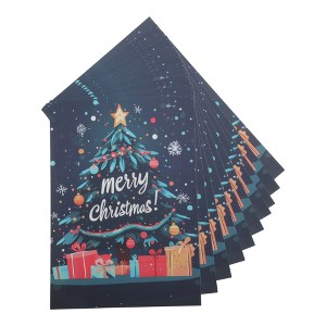 Unique Bargains Christmas Greeting Card Multicolored 4.5x3.1 Inch 10Pcs - 1 of 4