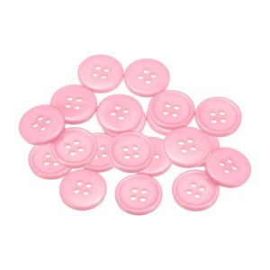 Unique Bargains Sewing Resin Round Flat 4-Hole Replacement Craft Buttons 20 Pcs - 1 of 4