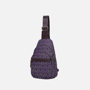 MKF Collection Helaena M Logo-Printed Vegan Leather Sling Bag for Women, Crossbody Purse by Mia K - 1 of 4