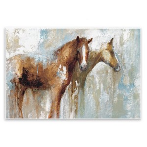 Stupell Industries Layered Abstract Horses Foals Farm Animal Painting Wall Plaque Art - 1 of 4