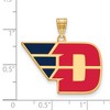 Black Bow Jewelry 14k Yellow Gold Plated Sterling Silver Dayton Flyers NCAA Large Pendant - 2 of 3