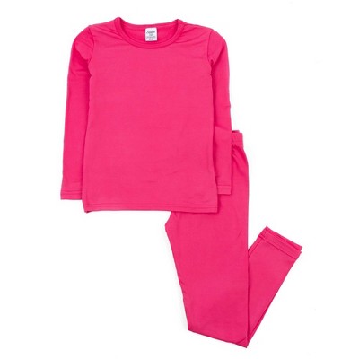 Girls 2-Piece Super Soft Jersey Snug-Fit Pajama Set- Plaid, Pink