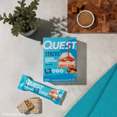 Quest Nutrition Cinnamon Brown Sugar Stacks Protein Bars - 20g Protein - 28.32oz/12ct: Chewy, Ready to Eat