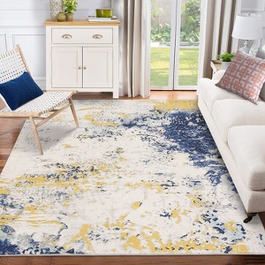 Area Rugs, Modern Abstract Accent Rugs with Non-Slip Backing, Stain-Resistant Soft Low Pile Rugs, Machine Washable Contemporary Printed Floor Carpet - 1 of 4