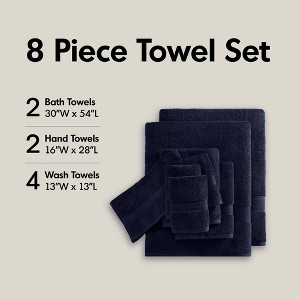 100% Cotton Solid Color Heavyweight Bath Towel Set, Anti-Microbial Certified Highly Absorbent Plushy Bath Towel - 1 of 4