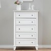 Garvee 5 Drawers Dresser for Bedroom, White Chest of Drawers Tall Wood Dresser with Large Storage Organizer for Living Room, Closets, Hallway, White - 2 of 4