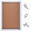 Aarco Products 24"x18" 1-Door Indoor Enclosed Bulletin Board with Aluminum Over Lapping Hinged Door with Lock - 2 of 3