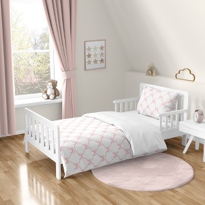 Sweet Jojo Designs Girl Toddler Bedding Set Ballerina and Ballet Bows Pink and White 5pc - 1 of 4