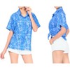 LA LEELA Women's Button Down Blouses Summer Beach Party Collared Short Sleeve Vacation Button Up Dress Tee Hawaiian Shirts for Women - 2 of 4