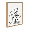 Kate and Laurel Sylvie Botanical Sketch Print No 1 Framed Canvas by The Creative Bunch Studio, 18x24, Natural - 2 of 4