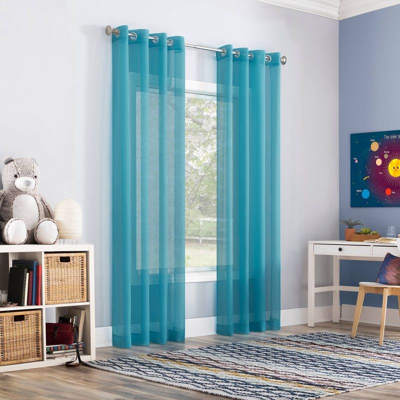 Calypso Sheer Voile Grommet Top Curtain Panel - No. 918, 5 of 6