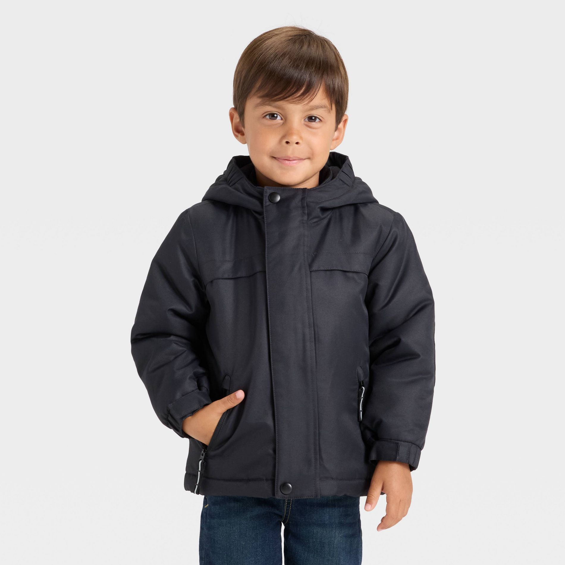 Toddler Boys' 3-in-1 Snowplay Jacket - Cat & Jack™ Black