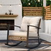 LAUSAINT HOME Wicker Outdoor Rocking Chair（2-piece/ 1-piece） - 3 of 4