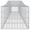 vidaXL Gabion Basket Arched Gabion Basket Planter for Flower Galvanized Iron - 157.5" x 19.7" x 15.7"/23.6" - 1 - 4 of 4