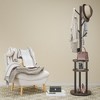 VECELO Coat Rack Freestanding, Solid Wood Entryway Hanger Stand, Hall Tree with Hooks, Floor Standing Tree Stand - 3 of 4