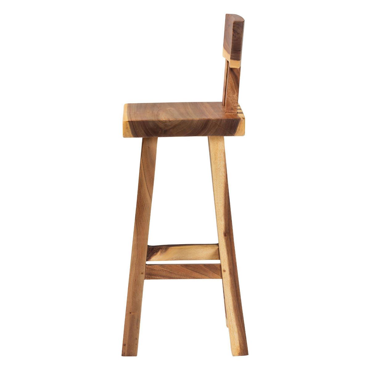 bali & pari Luli Suar Wood Bar Stool Natural Brown - thumbnail 7