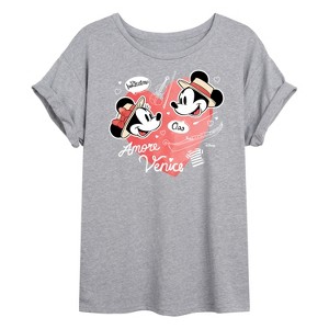 Women's - Disney - Amore Venice Oversized Graphic T-Shirt - 1 of 4