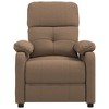 vidaXL Massage Recliner Brown Fabric - 3 of 4