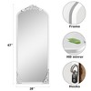 PexFix Rustic Arched Solid Wood Framed DIY Carved Full Length Mirror - 4 of 4