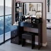 Okak Makeup Vanity with Sliding Mirror, Multi Layer High Capacity Storage, 4 Drawers & Stool, Dressing Table for Bedroom - 2 of 4