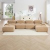 Oversized 157.2" Corduroy Modular U-Shaped Sectional Sofa with 2 Ottomans, 6-Piece Free combination, Pet-Friendly, No Assembly Required - 2 of 4