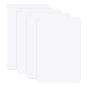 Unique Bargains Sublimation Aluminum Yard Garden DIY White Blank Metal Signs - 1 of 4