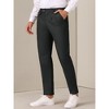 Lars Amadeus Men's Pleated Front Tapered Leg Business Chino Trousers Dress Pants - 2 of 4