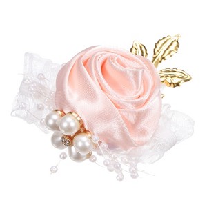 Unique Bargains Decorative Wedding Prom Party Artificial Rose Wrist Corsages 2.76" - 1 of 3