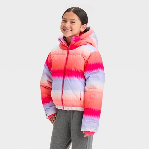 Girls' Puffer Jacket - All In Motion™ Pink L : Target