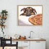 Stupell Industries German Shepherd with Pizza Floating Frame Canvas Art - 3 of 4
