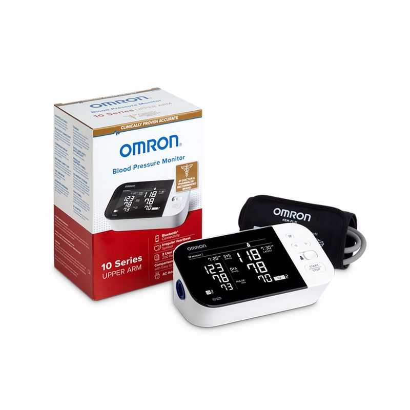 Omron 10 Series Wide Range Arm Home Automatic Digital Blood Pressure Monitor 1-Tube Black 1 Each, 1 of 6