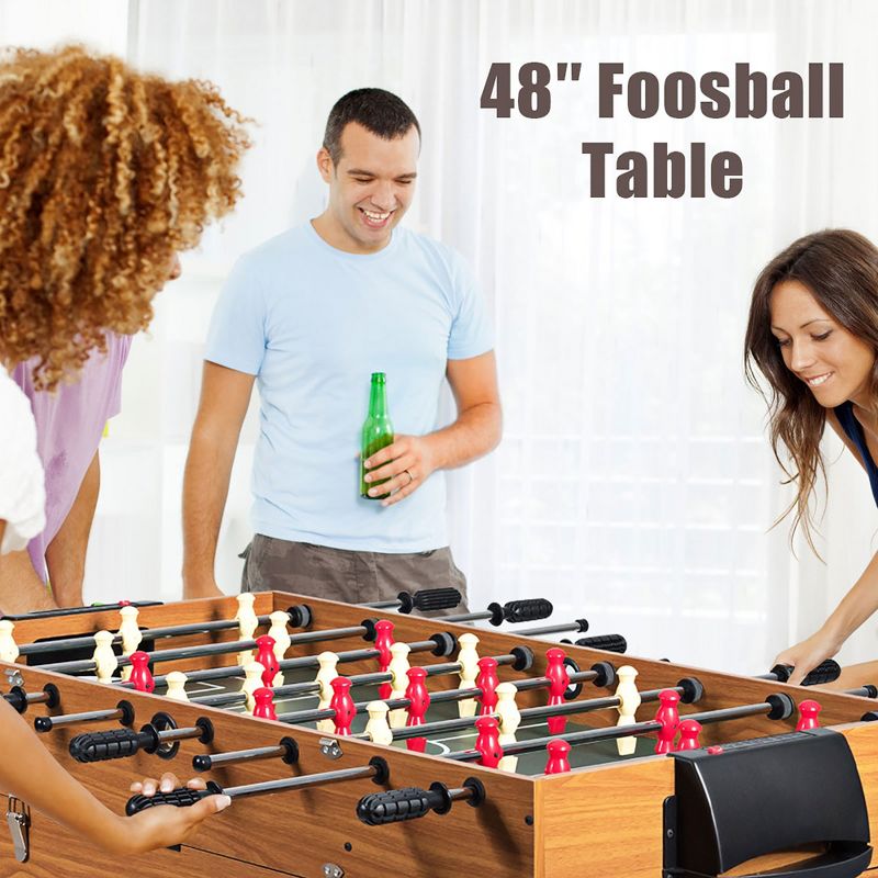 Costway 48'' 3-In-1 Multi Combo Game Table Foosball Soccer Billiards Pool Hockey For Kids, 2 of 11