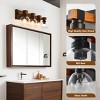 BAOURE 20.08" Black Bathroom Vanity Light Fixture, Rustic Wall Sconces with Glass Shade,Vanity Lighting Fixtures Over Mirror for Living Room Hallway - 4 of 4
