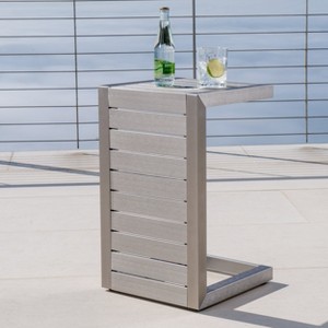 Wooakway Square Outdoor Side Table, Patio Coffee Table for Yard Garden - 1 of 4