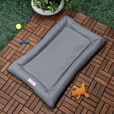 Large Charcoal Waterproof Memory Foam Outdoor Dog Bed