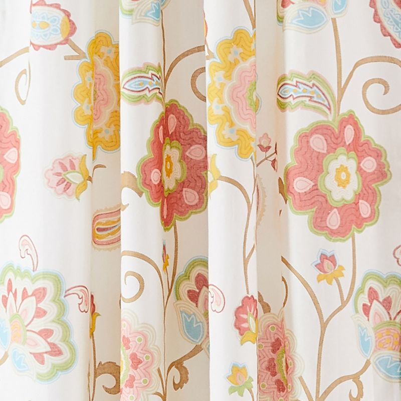Ashbury Spring Floral Lined Curtain Panel with Rod Pocket - Levtex Home, 2 of 4