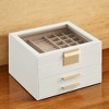 6-Layer Jewelry Box, Large Accessory Organizer with 5 Drawers - 2 of 4