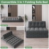 Folding Single Sofa/Loveseat, Futon Sofa Bed, Convertible Sleeper Chair with Pillow Foldable Mattress Back Support, Portable Fold Out Couch - 3 of 4