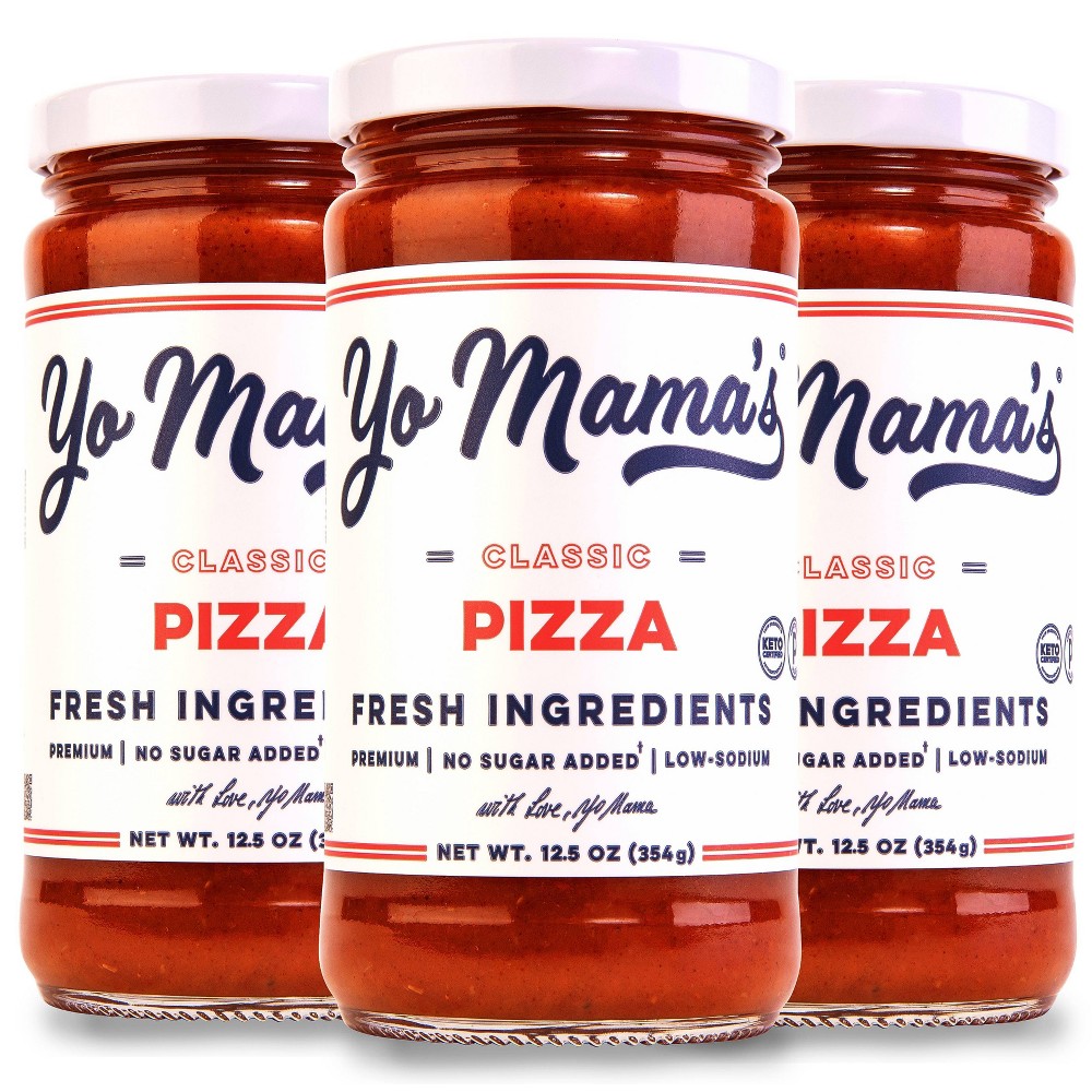 Yo Mamas Classic Low-Sodium & Low-Carb Keto Pizza Sauce 3pk / 12.5oz