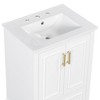 YOOCOZZ 24 & 30 Inch Freestanding Bathroom Vanity with Sink, Solid MDF Cabinet, 1 Divided Drawer & 2 Soft Close Doors, Double Shelf on the Door - 4 of 4
