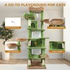 Lyngins 6-Level Cat Tree Tower, Multi-Platform Cat Tower with Removable Cushions, Cat House, Cat Scratching Post & Hammocks for Indoor Cats - 2 of 4